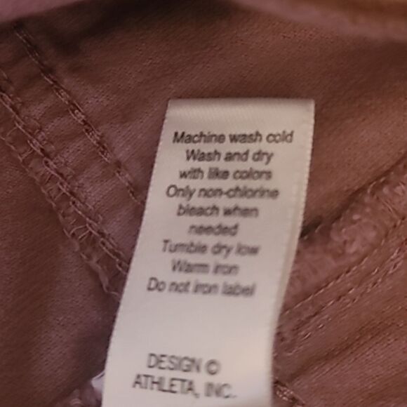 Athleta Drawstring Waist Soft Corduroy Velvet Skirt Pink Mauve Size 6 - Picture 10 of 10